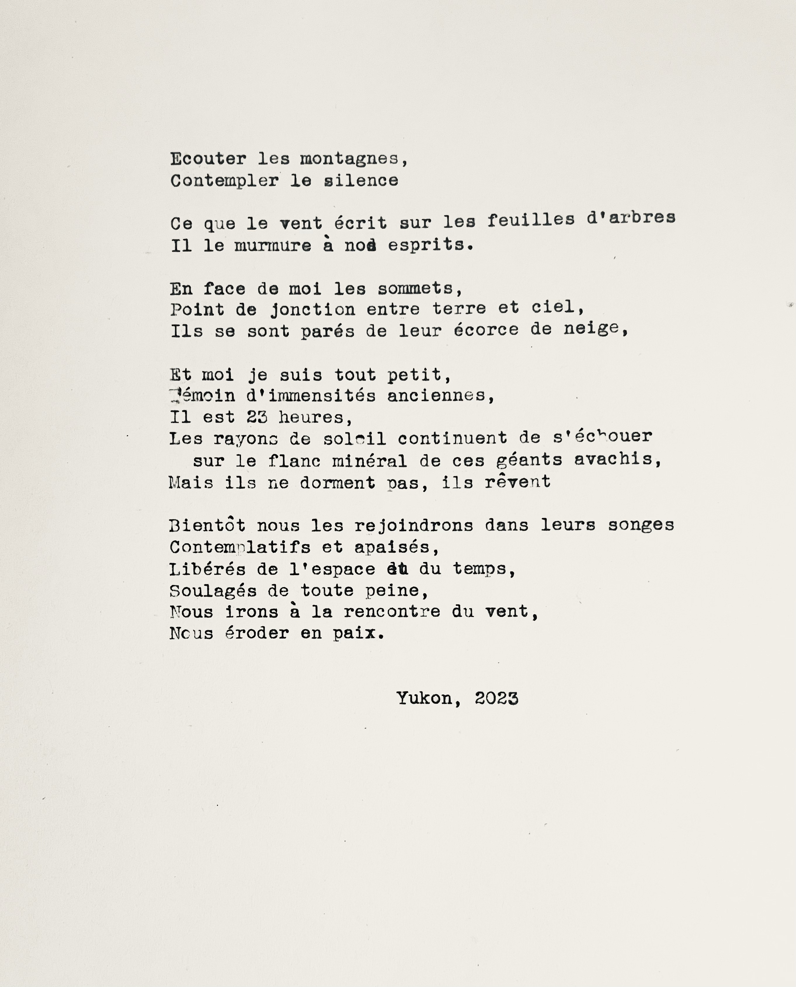 Prose Spontannée - Yukon 2023